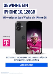 METRO Prospekt für Wiesbaden mit 1 Seite METRO Prospekt für Wiesbaden: "GEWINNE EIN iPHONE 16", 1 Seite, 21.07.2025 - 26.07.2025