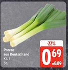 Porree im EDEKA Prospekt Porree von im aktuellen EDEKA Prospekt für 0,69 €
