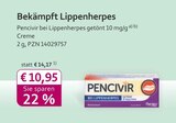 Pencivir bei Lippenherpes getönt 10 mg/g Creme bei mea - meine apotheke im Prospekt "" für 10,95 €