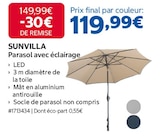 Promo Parasol avec éclairage à 119,99 € dans le catalogue Costco à Pontault-Combault