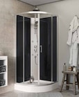 Cabine de douche hydromassante circulaire chromé Onega - GoodHome en promo à 279,90 € chez Castorama Cabine de douche hydromassante circulaire chromé Onega - GoodHome dans le catalogue Castorama