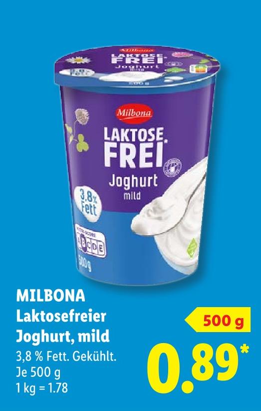 Laktosefreier Joghurt, mild