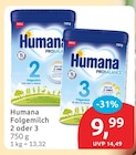 Folgemilch 2 im budni Prospekt Folgemilch 2 von Humana im aktuellen budni Prospekt für 9,99 €