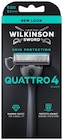 Quattro 4 Rasierer im Angebot bei Rossmann in Brandenburg Quattro 4 Rasierer Angebote von Wilkinson bei Rossmann Brandenburg für 4,87 €