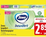 bewährt Toilettenpapier im EDEKA Prospekt bewährt Toilettenpapier von Zewa im aktuellen EDEKA Prospekt für 2,85 €