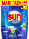 CAPSULES LAVE VAISSELLE 4 EN 1 PRO EXPERT SUN - SUN en promo chez Auchan Hypermarché Toulon à 9,59 €