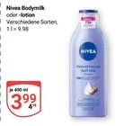 Bodymilk im Angebot bei GLOBUS in Erlangen Bodymilk Angebote von Nivea bei GLOBUS Erlangen für 3,99 €