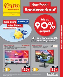 Fernseher im aktuellen Netto Marken-Discount Prospekt (Mönchengladbach) Fernseher im Netto Marken-Discount Prospekt "Non - Food - Sonderverkauf" mit 2 Seiten (Mönchengladbach)