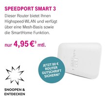 Telekom Shop Schimmelshütte - Speedport Smart 3 Speedport Smart 3 Angebot bei Telekom Shop Schimmelshütte im Prospekt "ENDLICH WLAN IN ALLEN ECKEN"