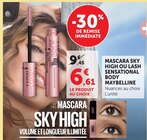 Mascara Sky High - MAYBELLINE en promo chez Super U Rouen à 6,61 €
