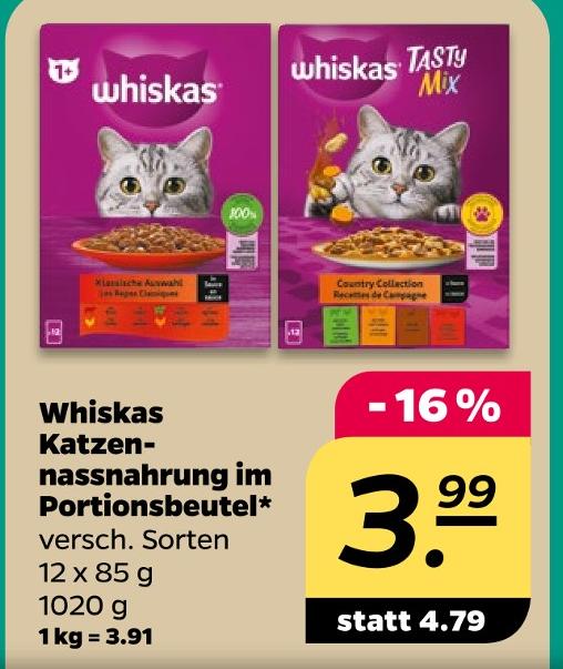 Katzennassnahrung im Portionsbeutel
