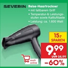Reise-Haartrockner im Angebot bei Netto Marken-Discount in Bünde Reise-Haartrockner Angebote von SEVERIN bei Netto Marken-Discount Bünde für 9,99 €