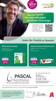 Aktueller mea - meine apotheke Prospekt "Unsere November-Angebote" Seite 1 von 4 Seiten für Quickborn