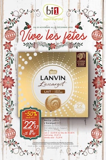 Prospectus Bi1 à Les Bezards, "Vive les fêtes", 44 pages de promos valables du 20/11/2024 au 02/12/2024