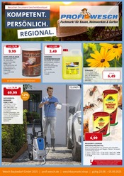 Aktueller PROFI Wesch Baumärkte Prospekt in Geismar und Umgebung, "KOMPETENT. PERSÖNLICH. REGIONAL." mit 8 Seiten, 23.08.2025 - 05.09.2025