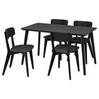 Tisch und 4 Stühle schwarz/Tallmyra schwarz/grau Angebote von LISABO / LISABO bei IKEA Ibbenbüren für 468,96 €