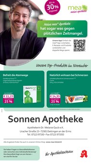 Aktueller mea - meine apotheke Prospekt "Unsere November-Angebote" Seite 1 von 4 Seiten für Dettingen