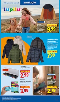 Promotion Veste Polaire dans le prospectus Lidl, valable du 24/09/2026 au 30/09/2026 Promo Veste Polaire dans le catalogue Lidl du moment à la page 47