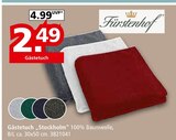 Handtuecher im Segmüller Prospekt Gästetuch Stockholm von Fürstenhof im aktuellen Segmüller Prospekt für 2,49 €