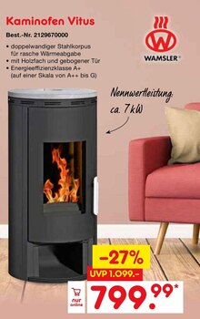 Kaminofen Vitus bei Netto Marken-Discount in Hückelhoven Kaminofen Vitus im Angebot bei Netto Marken-Discount Hückelhoven für 799,99 €