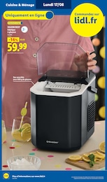 Prix et réduction Machine Glaçons dans le prospectus Lidl en cours Offre Machine Glaçons dans le catalogue Lidl du moment à la page 48