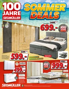 Bett im Segmüller Prospekt "SEGMÜLLER Super Sommer" mit 6 Seiten (München)