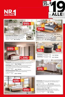 Bett im XXXLutz Möbelhäuser Prospekt "NR. 1 BEIM PREIS" mit 8 Seiten (Gelsenkirchen)