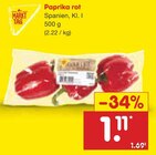 Aktuelle Paprika Angebote bei Netto Marken-Discount in Salzgitter Aktuelles Paprika rot Angebot bei Netto Marken-Discount in Salzgitter ab 1,11 €