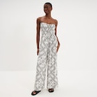 Combinaison pantalon bustier fluide blanc femme à La Halle dans Gresswiller
