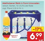 Bleib in Form Limonaden im Netto Marken-Discount Prospekt Bleib in Form Limonaden von Adelholzener im aktuellen Netto Marken-Discount Prospekt für 6,99 €