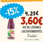 Jus de légumes lactofermentés - Voelkel à 3,60 € dans le catalogue Naturalia