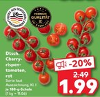 Dtsch. Cherry-rispen-tomaten, rot Angebote bei Kaufland Osnabrück für 1,99 €