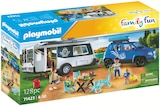 Famille avec voiture et caravane - Playmobil en promo chez La Grande Récré Colombes à 64,99 €