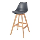 Tabouret de bar GoodHome Pitaya anthracite en promo chez Castorama Clermont-Ferrand à 55,93 €