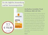 Anthelios Invisible Fluid UVMune 400 LSF 50+ von La Roche-Posay für 19,90 € bei LINDA im Angebot Anthelios Invisible Fluid UVMune 400 LSF 50+ von La Roche-Posay im aktuellen LINDA Prospekt