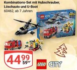 Kombinations-Set mit Hubschrauber, Löschauto und U-Boot Angebote von LEGO bei GLOBUS Kaiserslautern für 44,99 €