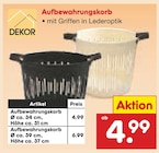 Aufbewahrungskorb im Netto Marken-Discount Prospekt Aufbewahrungskorb von DEKOR im aktuellen Netto Marken-Discount Prospekt für 4,99 €