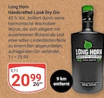 Handcrafted Lipsk Dry Gin Angebote von Long Horn bei GLOBUS Leipzig für 20,99 €