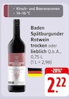 Spätburgunder Rotwein trocken oder lieblich Angebote von Baden bei EDEKA Völklingen für 2,22 €