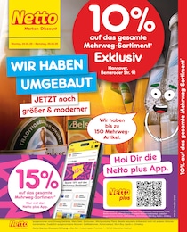 Netto Marken-Discount Prospekt für Hannover: "10% auf das gesamte Mehrweg-Sortiment", 2 Seiten, 24.08.2026 - 29.08.2026