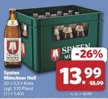 Münchner Hell im Angebot bei combi in Osnabrück Münchner Hell Angebote von Spaten bei combi Osnabrück für 13,99 €