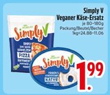 Veganer Käse-Ersatz von Simply V im aktuellen EDEKA Prospekt für 1,99 €