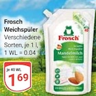 Weichspüler im Angebot bei GLOBUS in Leipzig Weichspüler Angebote von Frosch bei GLOBUS Leipzig für 1,69 €