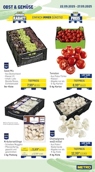 Champignons im METRO Prospekt "Wochenangebote Gastro + Gewinnspiel + MonatsMenü" mit 42 Seiten (Mannheim)