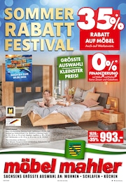 Möbel Mahler Siebenlehn Prospekt "SOMMER RABATT FESTIVAL", 16 Seiten, 30.07.2025 - 30.07.2025 Aktueller Möbel Mahler Siebenlehn Prospekt, "SOMMER RABATT FESTIVAL", mit Angeboten der Woche, gültig von 30.07.2025 bis 30.07.2025