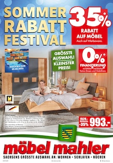 Möbel Mahler Siebenlehn Prospekt SOMMER RABATT FESTIVAL mit 16 Seiten