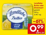 Aktuelles Butter oder Streichzart Angebot bei Netto Marken-Discount in Freiburg (Breisgau) ab 0,99 €