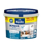 Promo Peinture mur, plafond, boiserie blanc mat RIPOLIN Xpro3 10L+2L gratuit à 79,90 € dans le catalogue Leroy Merlin à Valence