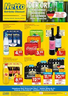 Krombacher im Netto Marken-Discount Prospekt "DER ORT, AN DEM DU IMMER AUSGEZEICHNETE PREISE FINDEST." mit 2 Seiten (Meerbusch)