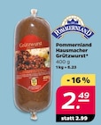 Hausmacher Grützwurst Angebote von Pommernland bei Netto mit dem Scottie Halle für 2,49 €